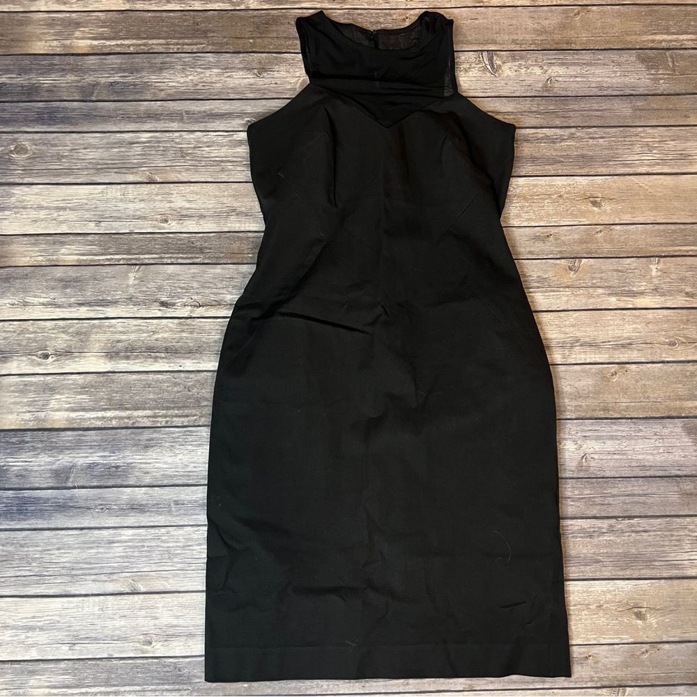 Rock & Republic little black dress - mesh top, structured, size 6